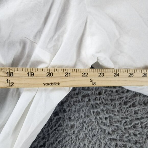 Refinity Top Womens XXL White Linen Blend Puff Sleeve Wrap *NWT* - Picture 7 of 11